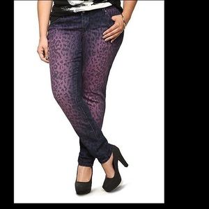 Torrid Purple Leopard Print Jeans